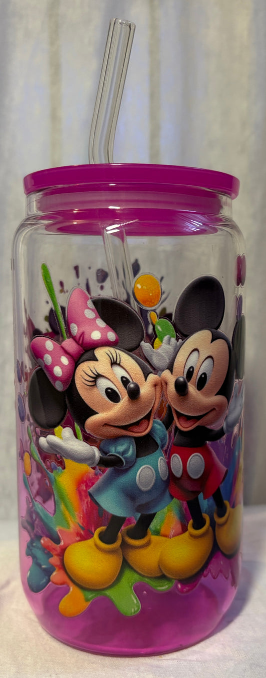 Gourde En Verre Mickey Et Minnie