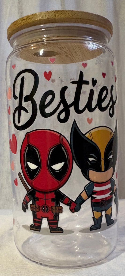 Gourde En Plastique Deadpool et Wolverine