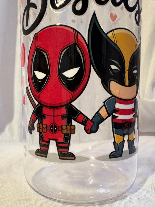 Gourde En Plastique Deadpool et Wolverine